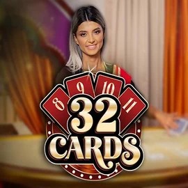 32 Cards slot visual from Ezugi available on casinorobocats.com