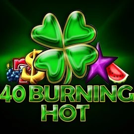 40 Burning Hot slot visual from Amusnet Interactive available on casinorobocats.com