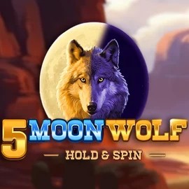 5 Moon Wolf slot logo by Apparat Gaming at Robocat Casino