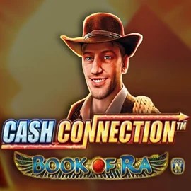 Cash Connection Book Of Ra slot logo by Novomatic at Robocat Casino