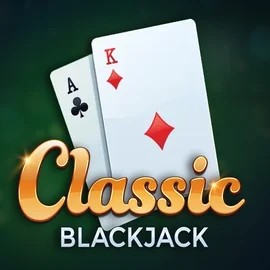 Classic Blackjack logo by Red Tiger Gaming at Robocat Casino