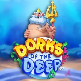 Dorks of the Deep online game logo by Hacksaw Gaming on casinorobocats.com