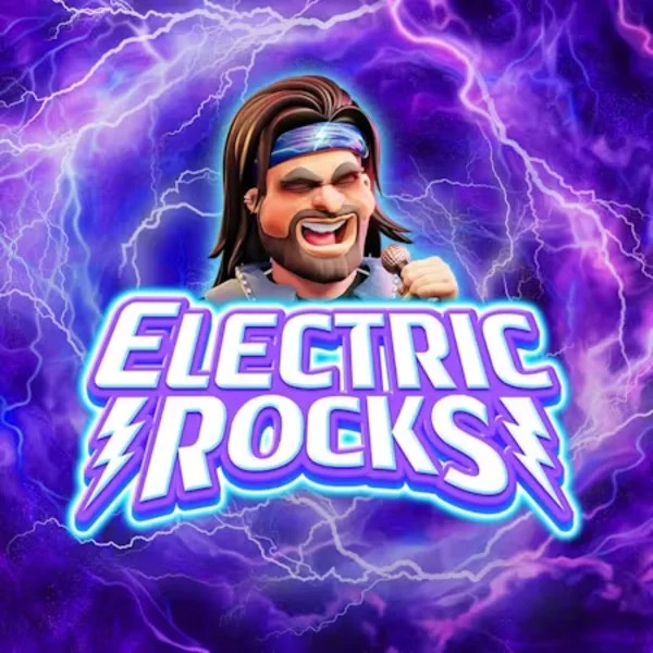 Electric Rocks slot logo by Inspired Gaming at Robocat Casino