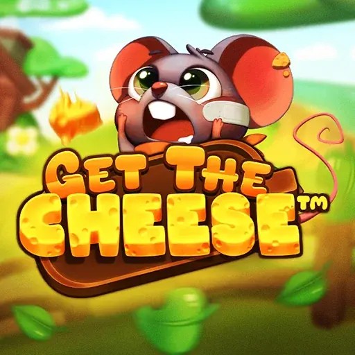Get The Cheese slot logo by Hacksaw Gaming at Robocat Casino