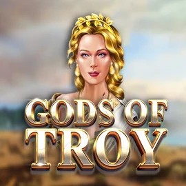 Gods of Troy online game logo by Red Tiger Gaming on casinorobocats.com