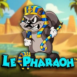 Le Pharaoh slot logo by Hacksaw Gaming at Robocat Casino