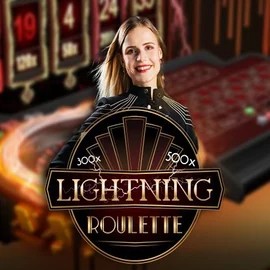 Lightning Roulette slot visual from Evolution available on casinorobocats.com