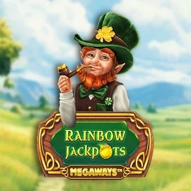 Rainbow Jackpots Megaways logo by Red Tiger Gaming Robocat Casino