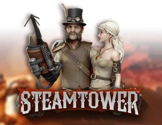 Steam Tower Slot online game logo by NetEnt on casinorobocats.com