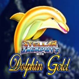 Official Jackpots logo: Dolphin Gold with Stellar Jackpots by Lightning Box Game at Robocat Casino