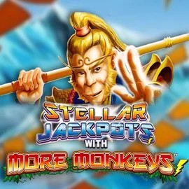 Play the Stellar Jackpots with More Monkeys slot by Lightning Box Game on Robocat Casino