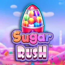 Sugar Rush slot logo by Pragmatic Play at Robocat Casino